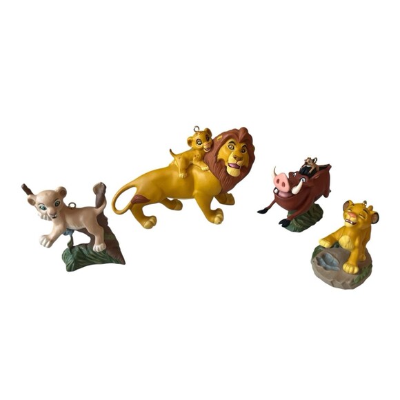 Disney Other - Vintage Hallmark Lion King Christmas Ornament Disney Timon Pumbaa Simba Lot of 4